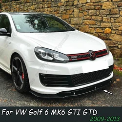 For Volkswagen VW Volkswagen Golf 6 MK6 GTI GTD 2009-2013 Front Bumper Lip Spoiler Splitter Diffuser Cover Deflector Tuning