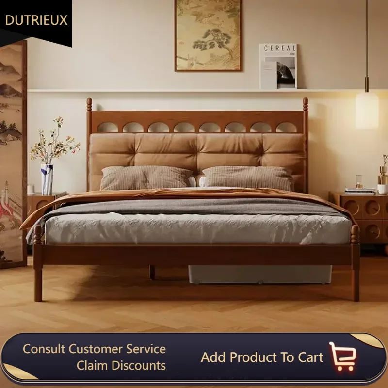 Pretty Elegant Double Bed Queen Nordic Unique Lit Pliable Luxury Bed Frame Bedroom Nightstands Cama Moderno Lujo Home Furniture