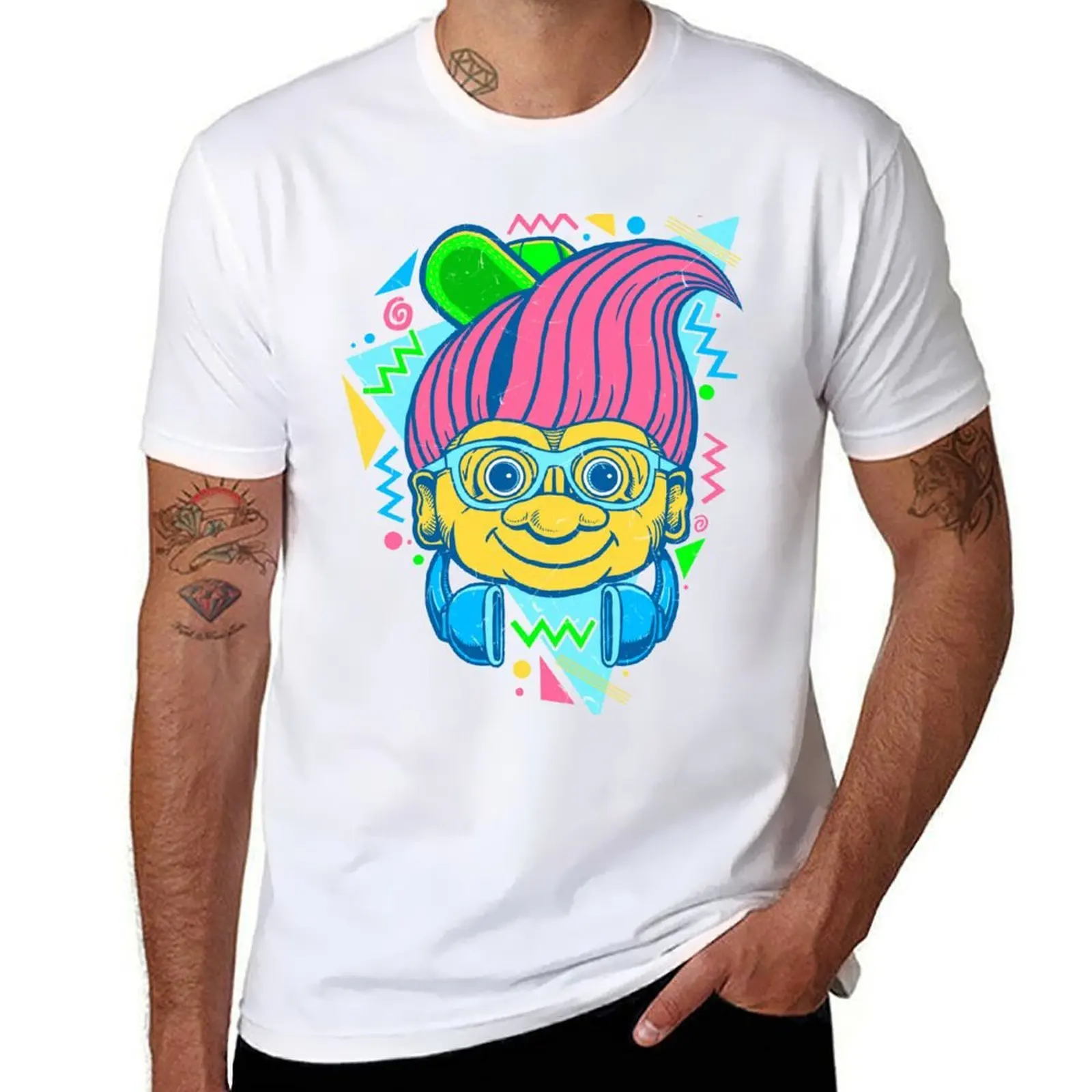 

90s Hip Troll T-Shirt t shirts for man cotton cotton t shirt pack T-Shirt