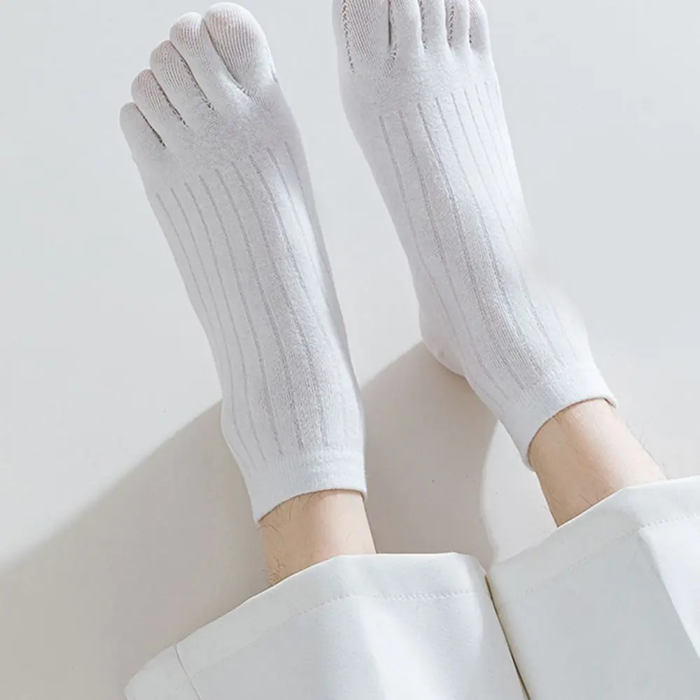 

Street Cotton Five Finger Socks Short Tube No Show Men Sport Socks Ankle Sweat-absorbing Anti Friction Socks Sport