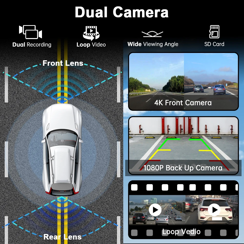 Universal Portable Wireless Carplay Touch Screen Stereo with Android Auto for Car - Easy Installation view 6