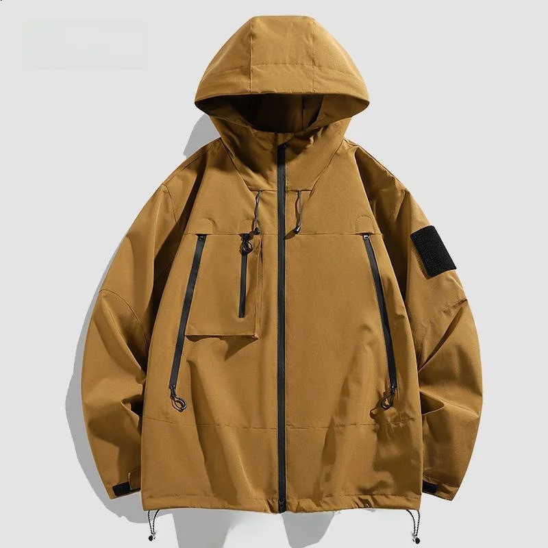 

Faionable ex Весна Осень J9 Jaet Водонепроницаемая ветрозащитная спецодежда Пальто с несколькими молниями Модная полиэфирная ткань