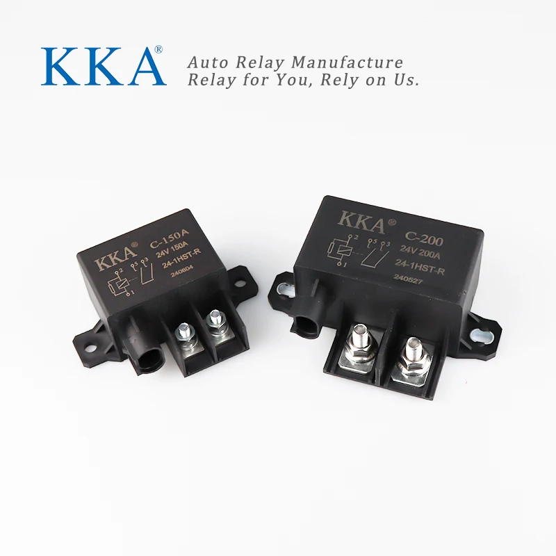 KKA-C150/200A 12V/24V 150A/200A Tyco Type Automotive Relay, High Current Car Starter Relay for Car, Truck, Boat, RV, BMW Series