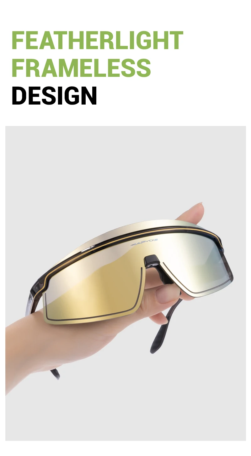 KAPVOE Neue Laufbrille Fahrrad-Sonnenbrille MTB Rennrad-Ausrüstung Herren Outdoor-Sportbrille UV400 Camping-Brille – Detail 9
