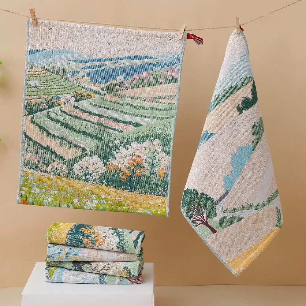 New 34x40cm Pure Cotton Face Towels Soft Absorbent Large Hand Towel 4 Layer Cotton Gauze Decorative Kitchen Towel for Children