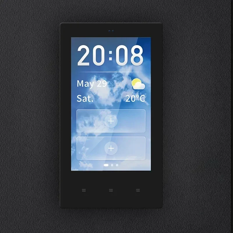 2025 US Standard Tuya 4 Zoll Multifunktionales Smart Touch Screen Control Panel Integriertes Tuya Zigbee mit 3-Wege-Relaisschalter