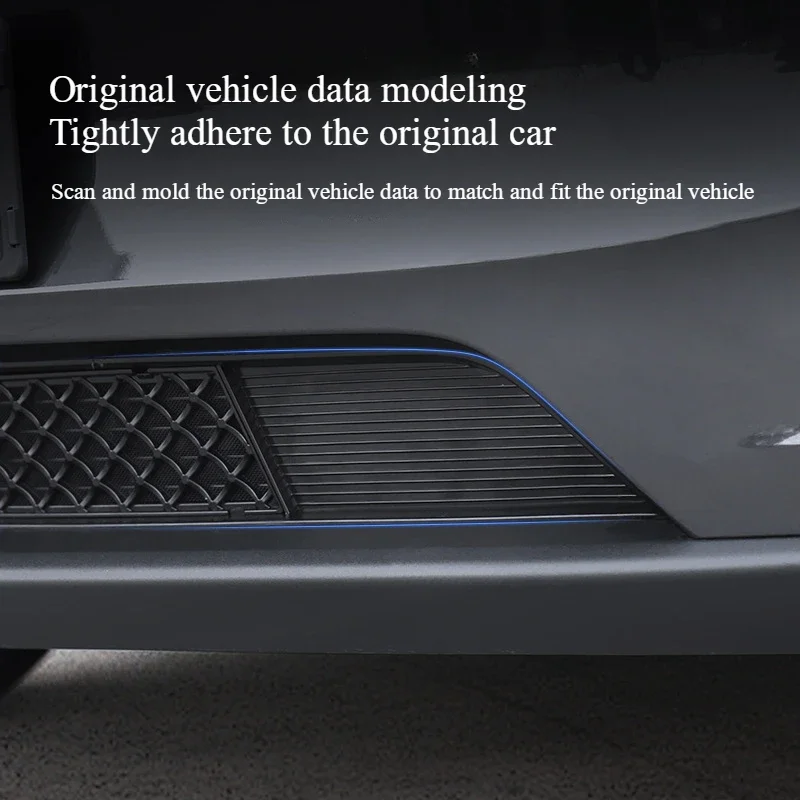 Für Tesla Modell Y Juniper 2025 Frontschürze Grill Mesh Lufteinlass Vent Abdeckung Grille Wachen Schutz Anti-insekten Net zubehör