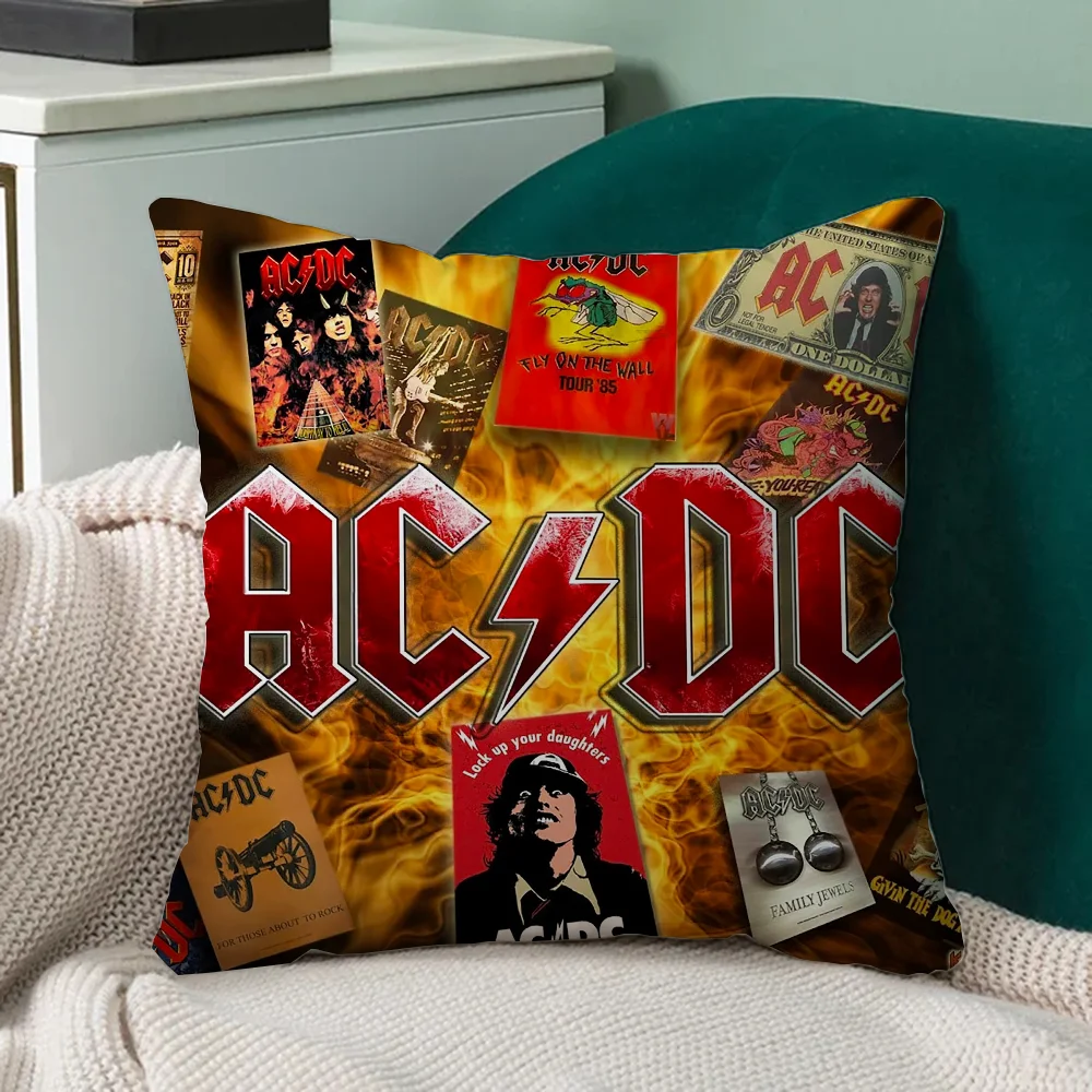 Rock-ACDC Throw Pillow Covers Decorative Cushions for Bed Chair Cushion Cover 50x50 Ornamental Pillows for Decoration Sofa 45*45