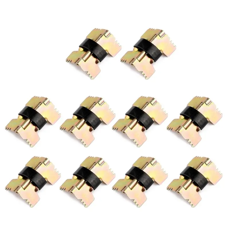 10 Pieces Spring Loaded Hinges Mini for Butterfly Chain Buckle Self-locking Folding Hinge Jewelry Wooden Box Hardware