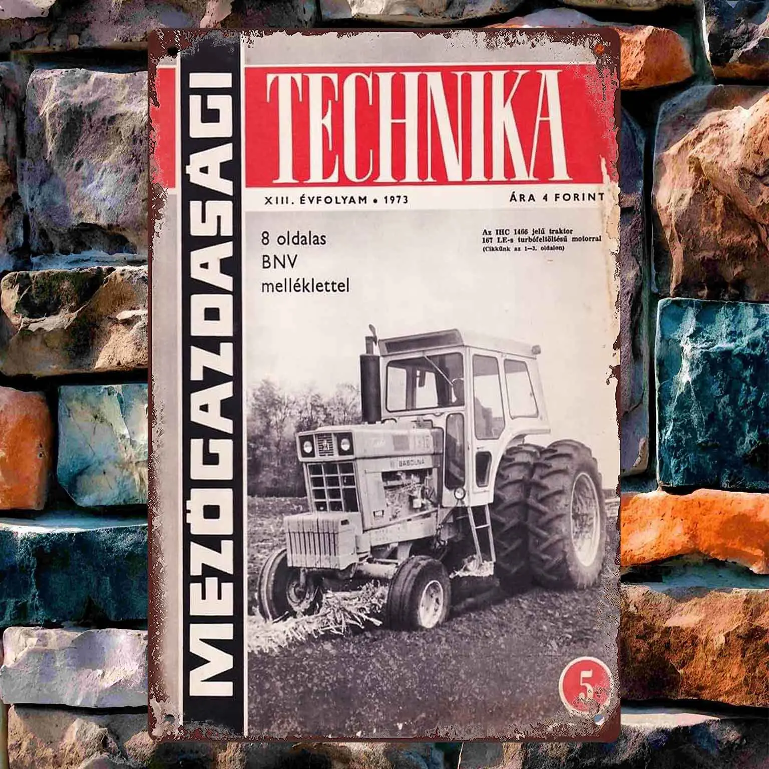 Бульдозер, дрожащий камни в скальные горы, винтажный металлический настенный знак, украшение для плаката