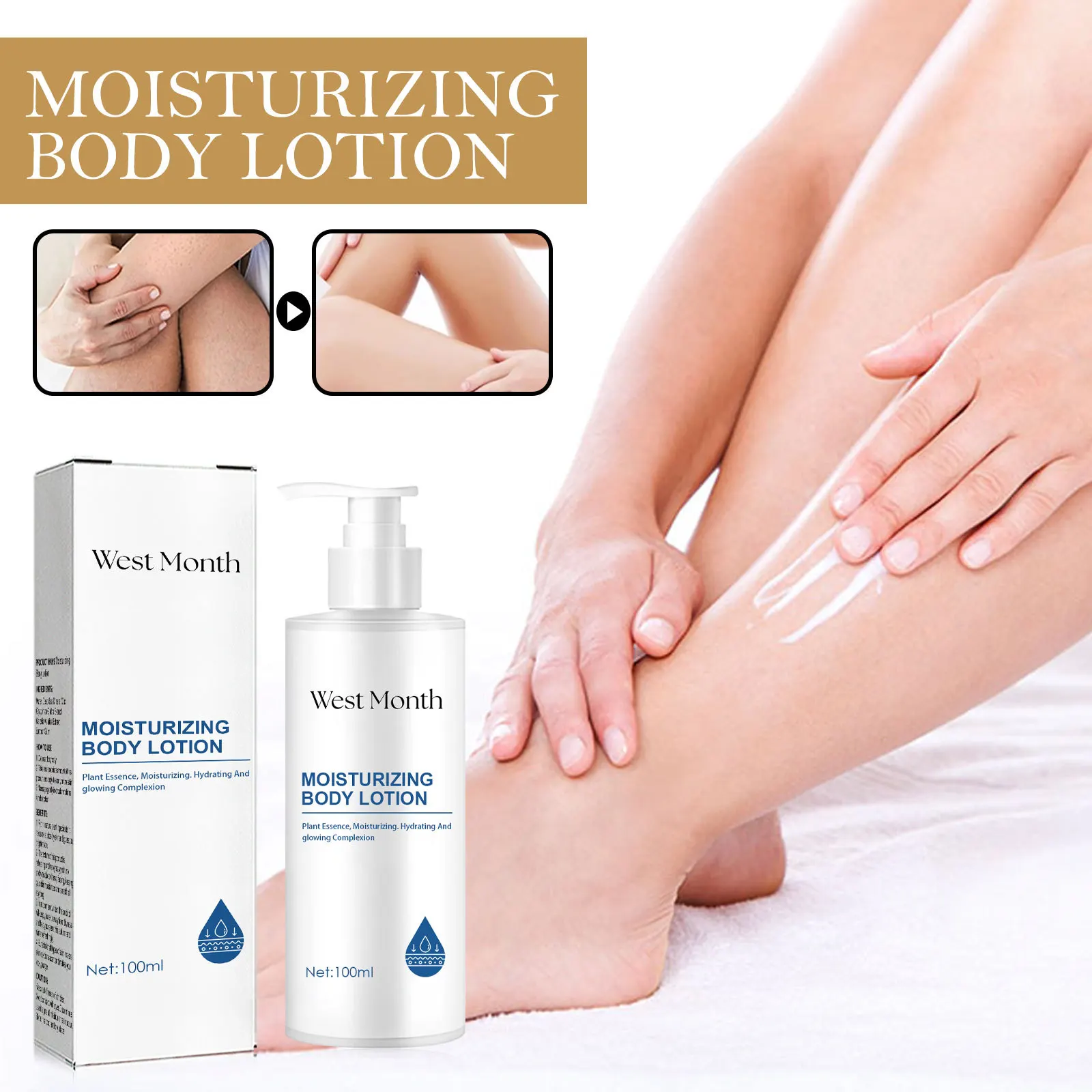 60ml West & Month Centella Asiatica Moisturizing Cream Brightening Skin Tone Firming Skin Moisture Replenishment Whitening Cream