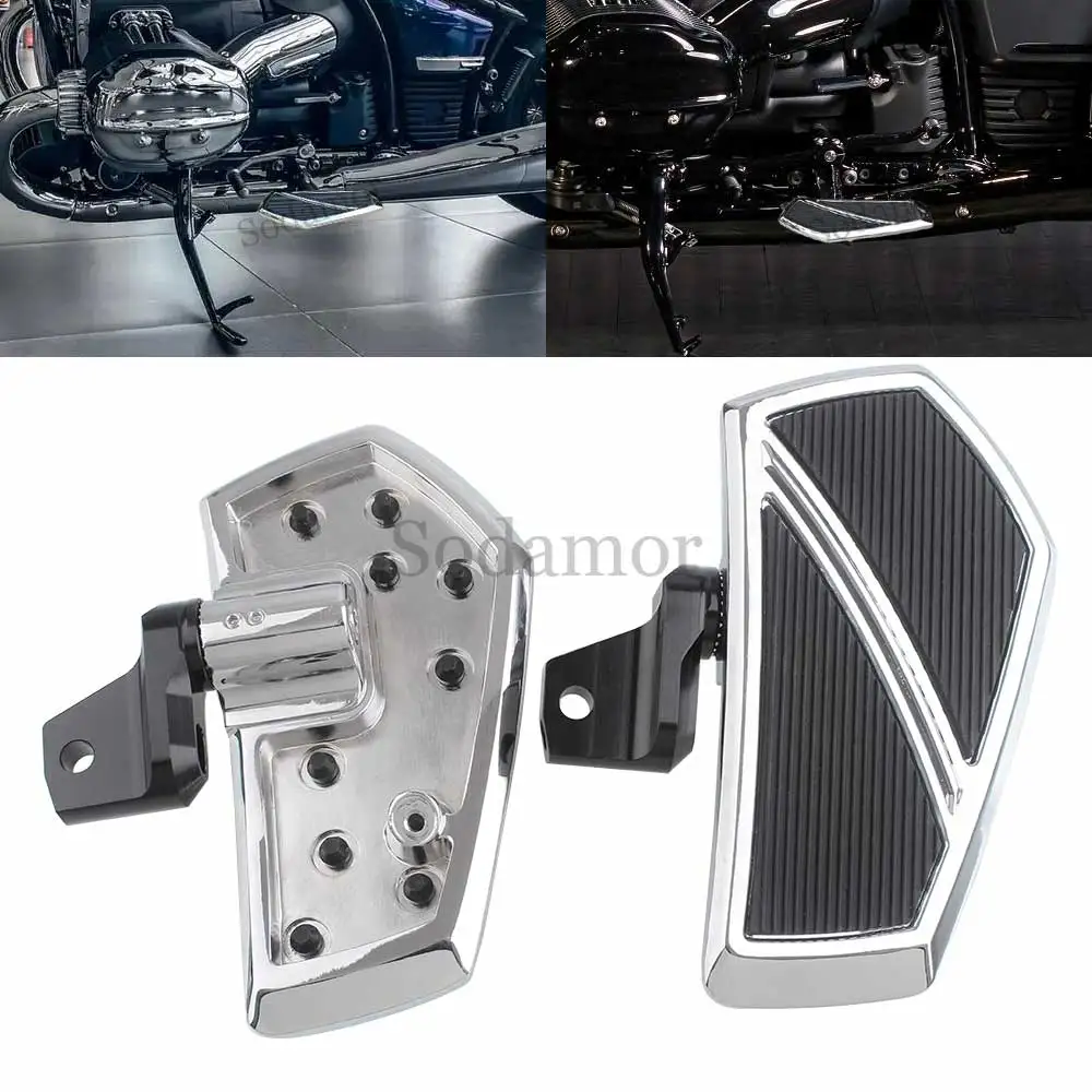 2pcs Motorcycle Front Floorboards Adjustable Chrome Footrests For BMW R18 '20-'23+ R18 Classic '20-'23+ R18 100 Years '20-'23+