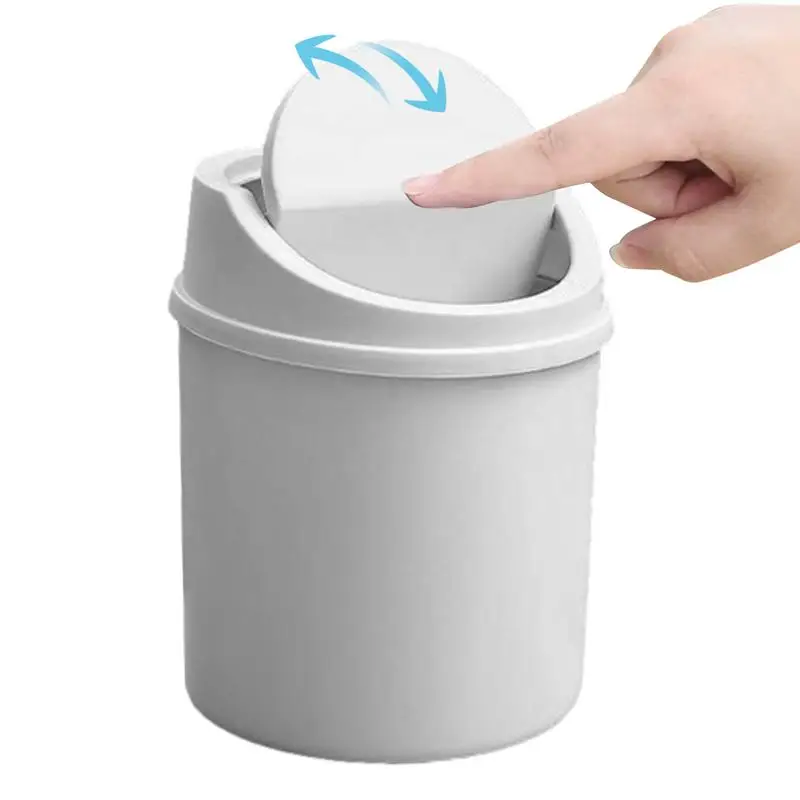 Desktop Garbage Can Cute Mini Trashcans With Lid Portable Garbage Bin Waste storage Can For Bedrooms Living Rooms Tables Desks