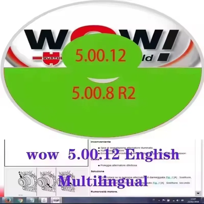 Software de Diagnóstico Kengen para Francés, Español, Polaco, Italiano, Serbio, Alemán, Holandés, Checo, Portugués + Wurth Wow 5.00.12, Versión 5.00.8 R2