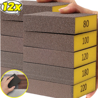 Washable Sanding Sponges 60/80/100/120/180/220 Grit Sandpaper Block Wood Drywall Metal Sandpaper Sponge Furniture Polishing Tool