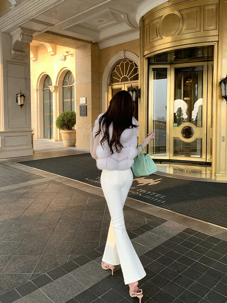 

Джинсы-клеш с прямым кроем и флисовой подкладкой для похудения, женские повседневные джинсы с завышенной талией, универсальные для всех сезонов