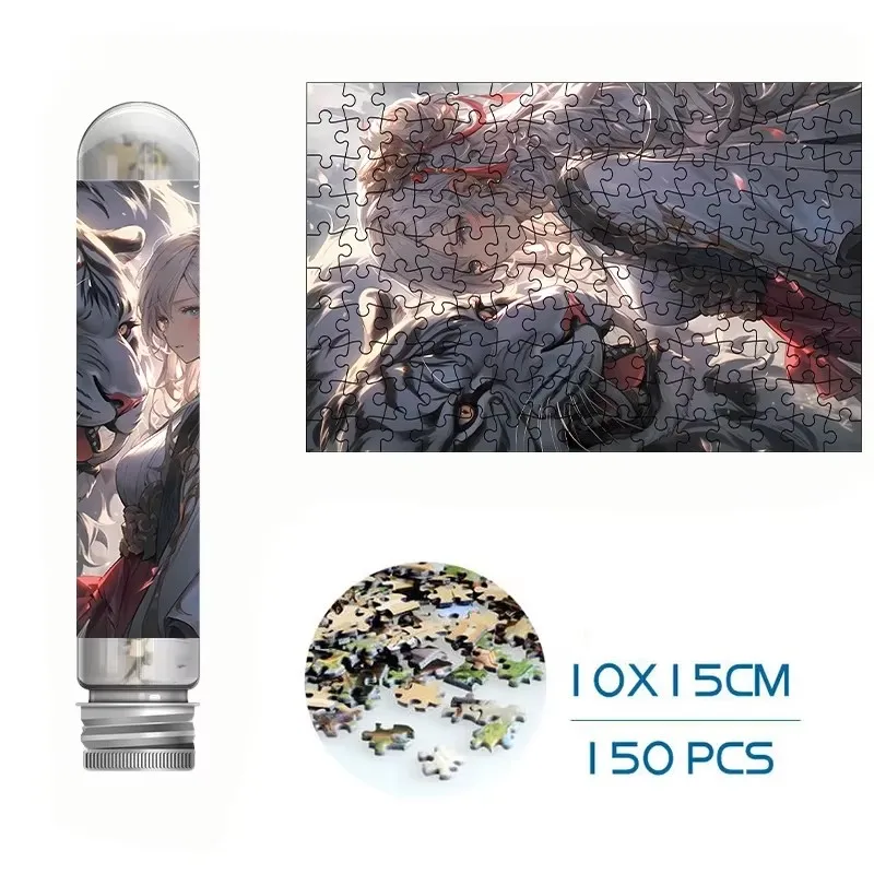150 sztuk Mini probówka puzzle z ramką na zdjęcia dorośli zabawka dekompresyjna lodówka gra dekoracja rodzinna zabawki edukacyjne