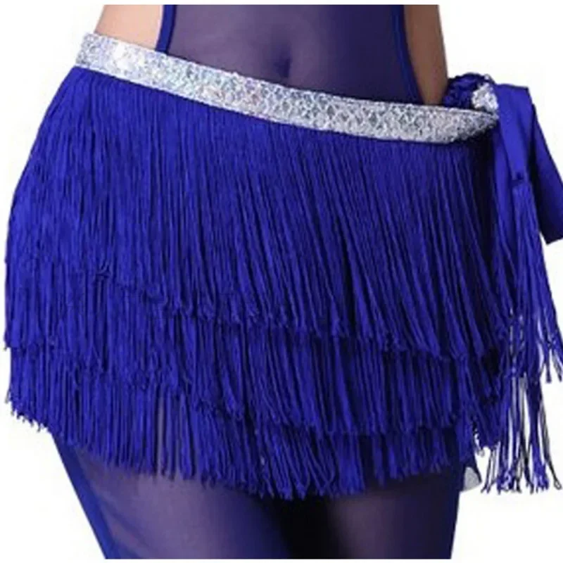 Belly dance costumes sexy silver tassel belly dance belt for women belly dance costume hip scarf