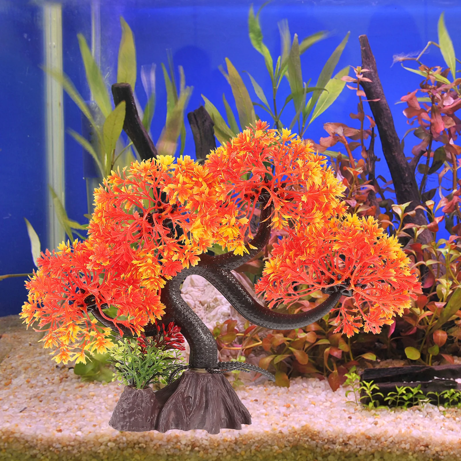 

Simulation Tree Aquarium Decoration Realistic Fish Tank Accessory Plastic Safe for Fish Adds Natural Atmosphere Lifelike