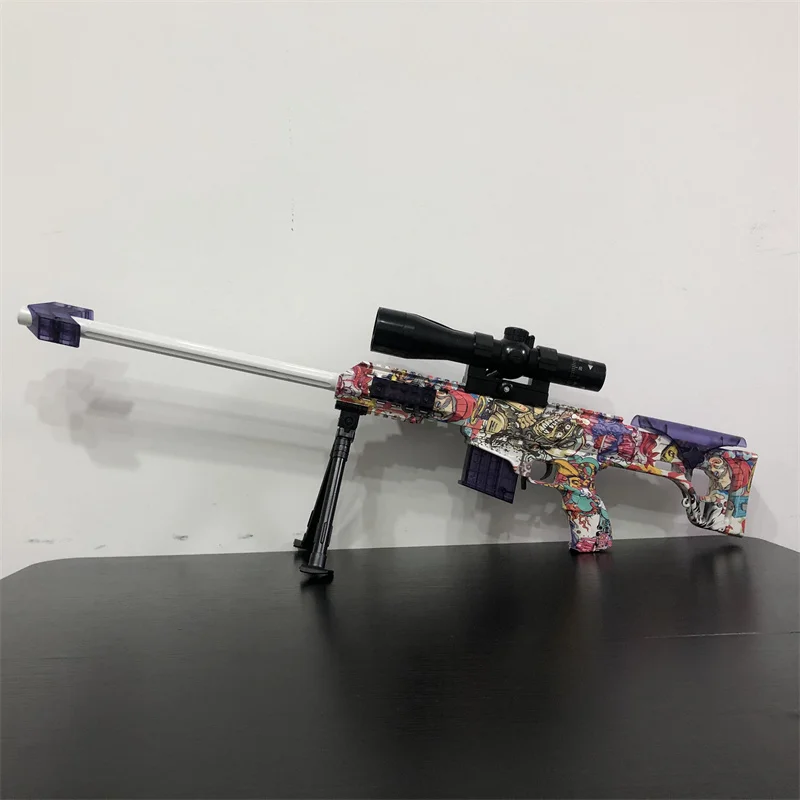 Pistola de bala suave de eyección de concha, rifle de francotirador EVA, carga manual, Arma de Graffiti, Arma de juguete para niños, combate de lucha CS