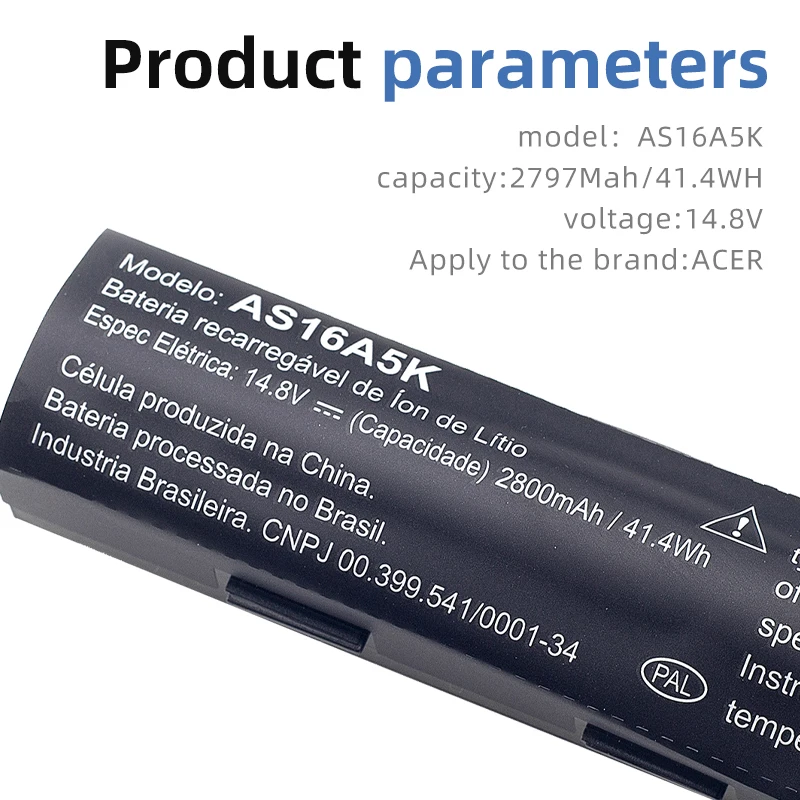 Imagem -05 - Bateria Suozhan para Acer Aspire As16a5k As16a7k As16a8k As16a8k E15 E5475g 523g 553g 575g 774g E5575-59qb E5-57575 E5-57575 E5-53vg Novo