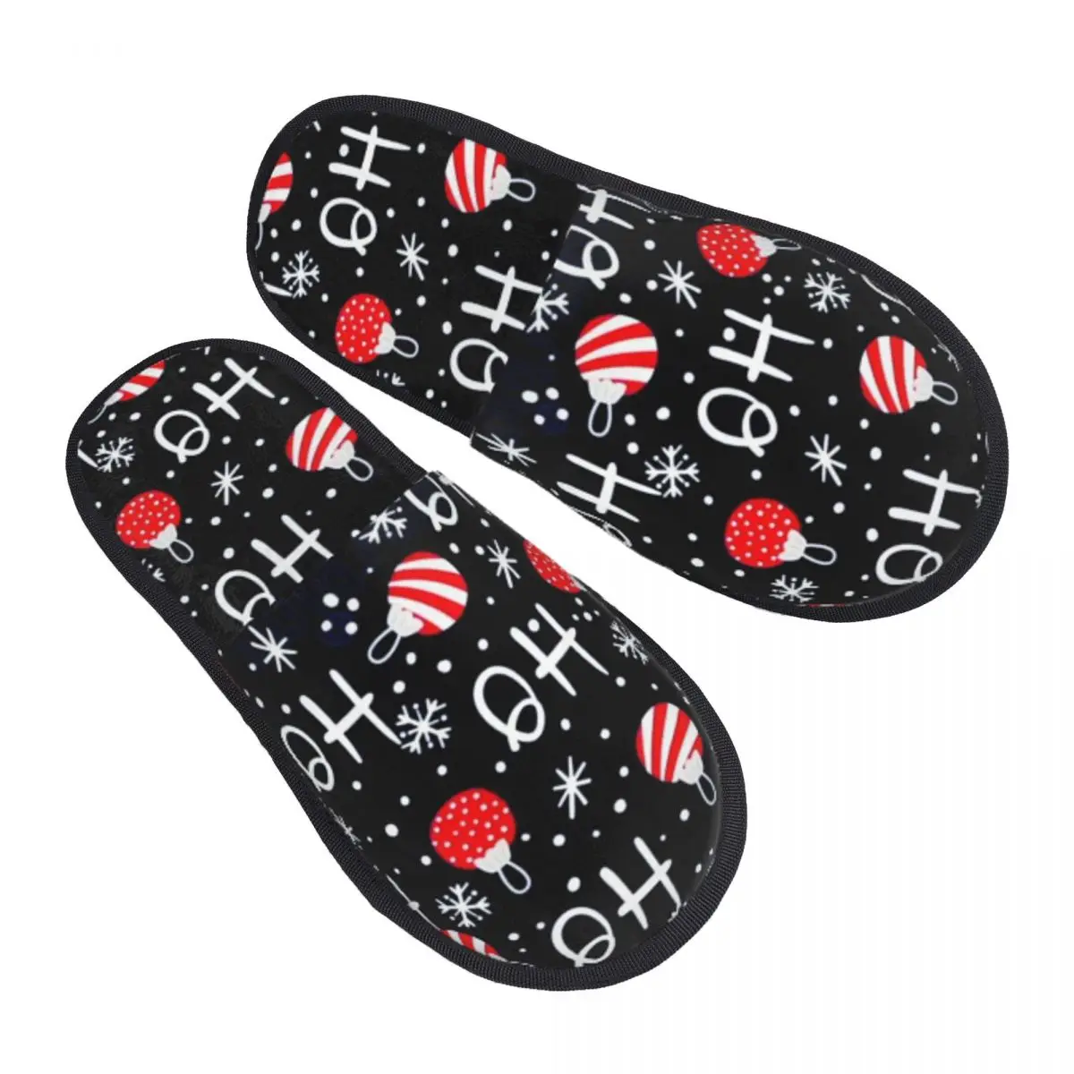 Christmas Santa Claus Xmas Plush Slippers Bedroom Cozy Household Fur Slippers Slides Anti Slip