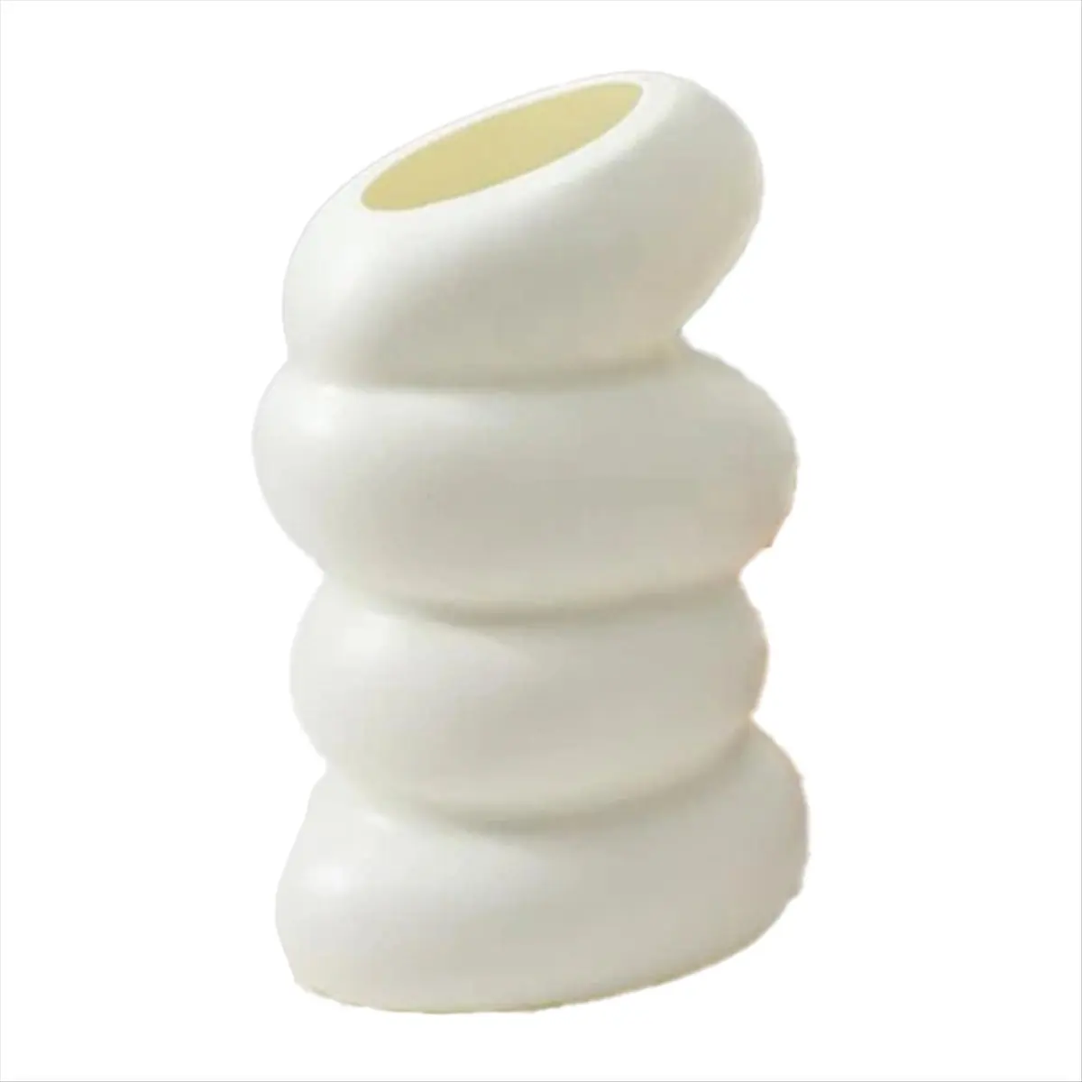 REST Plastic Spiral White Vase Hydroponic Pot Vase Decoration Home Desk Decorative Vases for Flowers Decoration White
