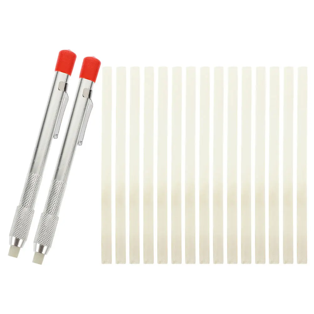 

1Set Soapstone Holder Pen Shape Copper Iron Smooth Grip for Drawing Sketching Marking Welding Tools Accessories