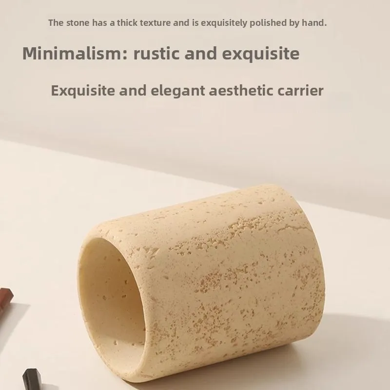 يُباع حامل القلم الحجري الجديد بشكل جيد إنه صندوق تخزين مكتبي راقي وديكور مكتب إبداعي