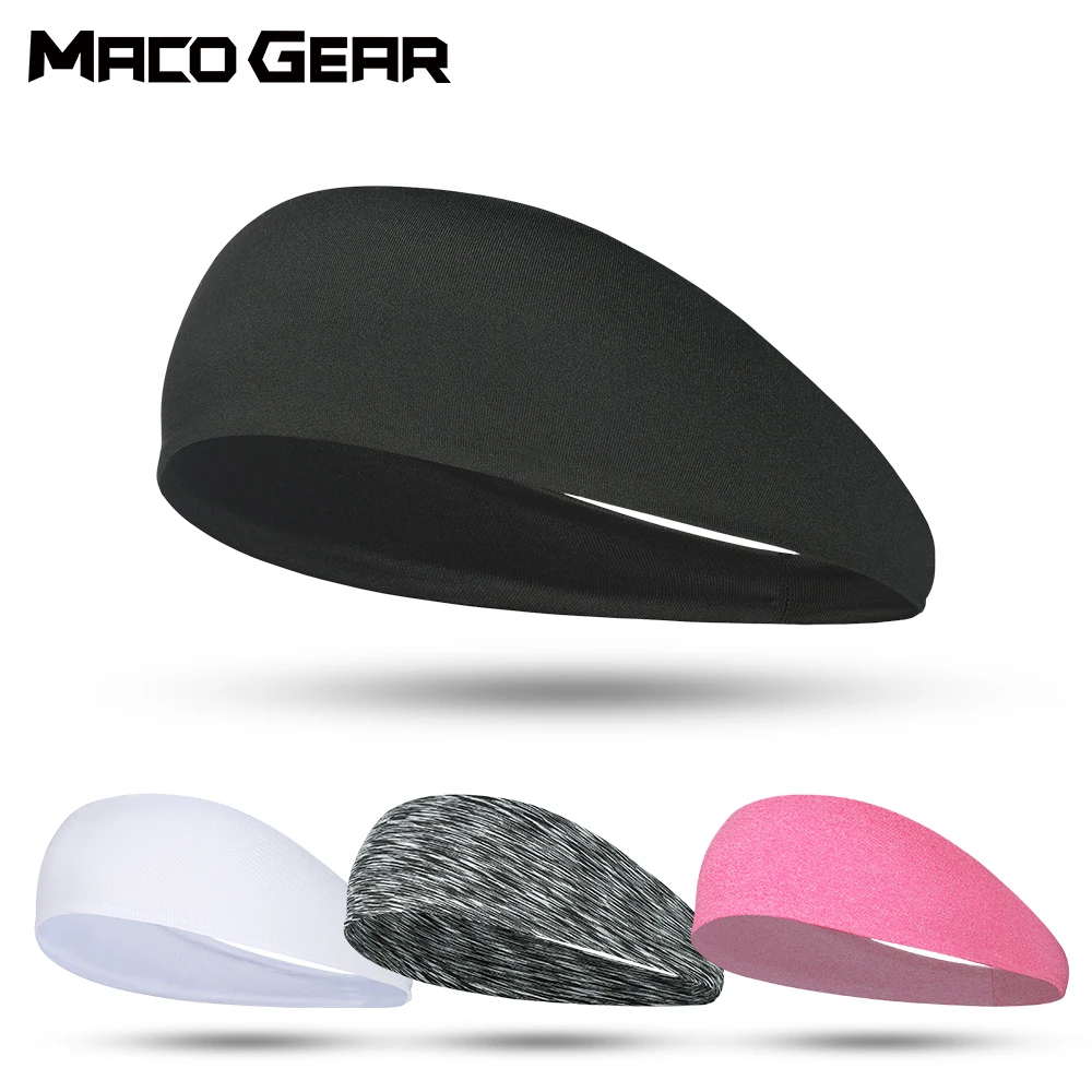2PCS Elastic Yoga Sweatband Cycling Headband Bicycle Gym Basketball Hairband Fitness Tennis Running Sport Hair Bandage Men Women