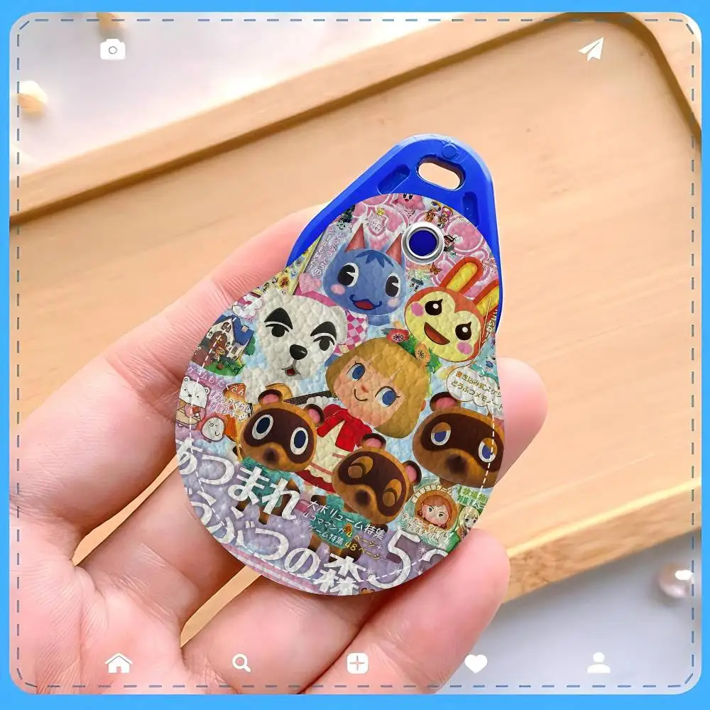 Game A-Animal C-Crossing Creative Cartoon Pattern Sensitive Access Card Protective Sleeve Keychain Fashion Decorative Pendant