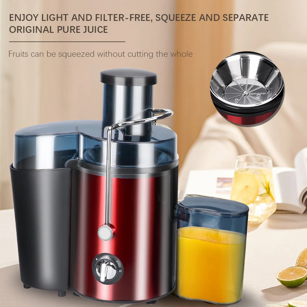 

Juicer Machine Wide Mouth Juicer Extractor 1000W for Vegetable and Fruit with 2-Speed Setting Easy to Clean 304 Stainless Filter