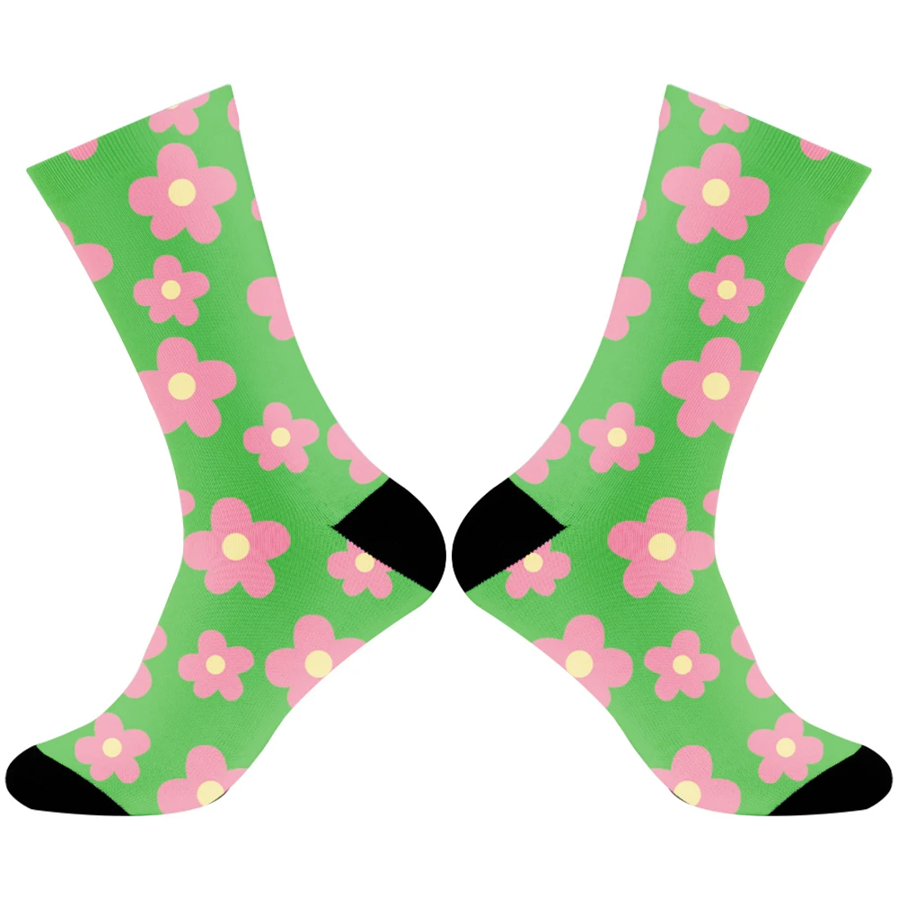 Calcetines de algodón con estampado de dibujos animados para mujer, medias de estilo Harajuku, Hip-Hop, regalo de Navidad, novedad de 2024