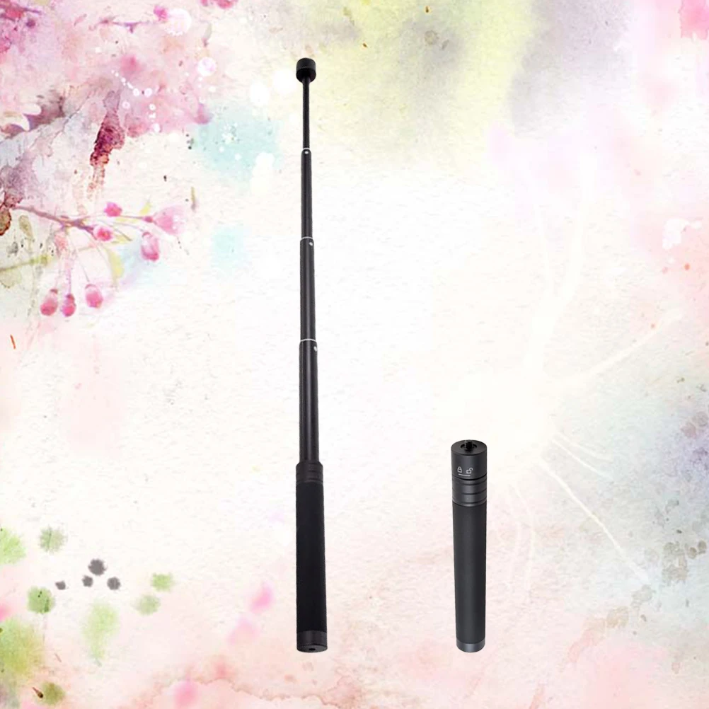

Adjustable Extension Rod 1/4 Screw Interface Lightweight Portable Selfie Stick Foldable Telescopic Design 19.5-73Cm Black For