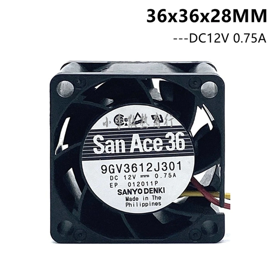 New San Ace 36mm Server Fan 3628 36x36x28mm DC12V 0.75A 9GV3612J301 Server Case Cooling Fan