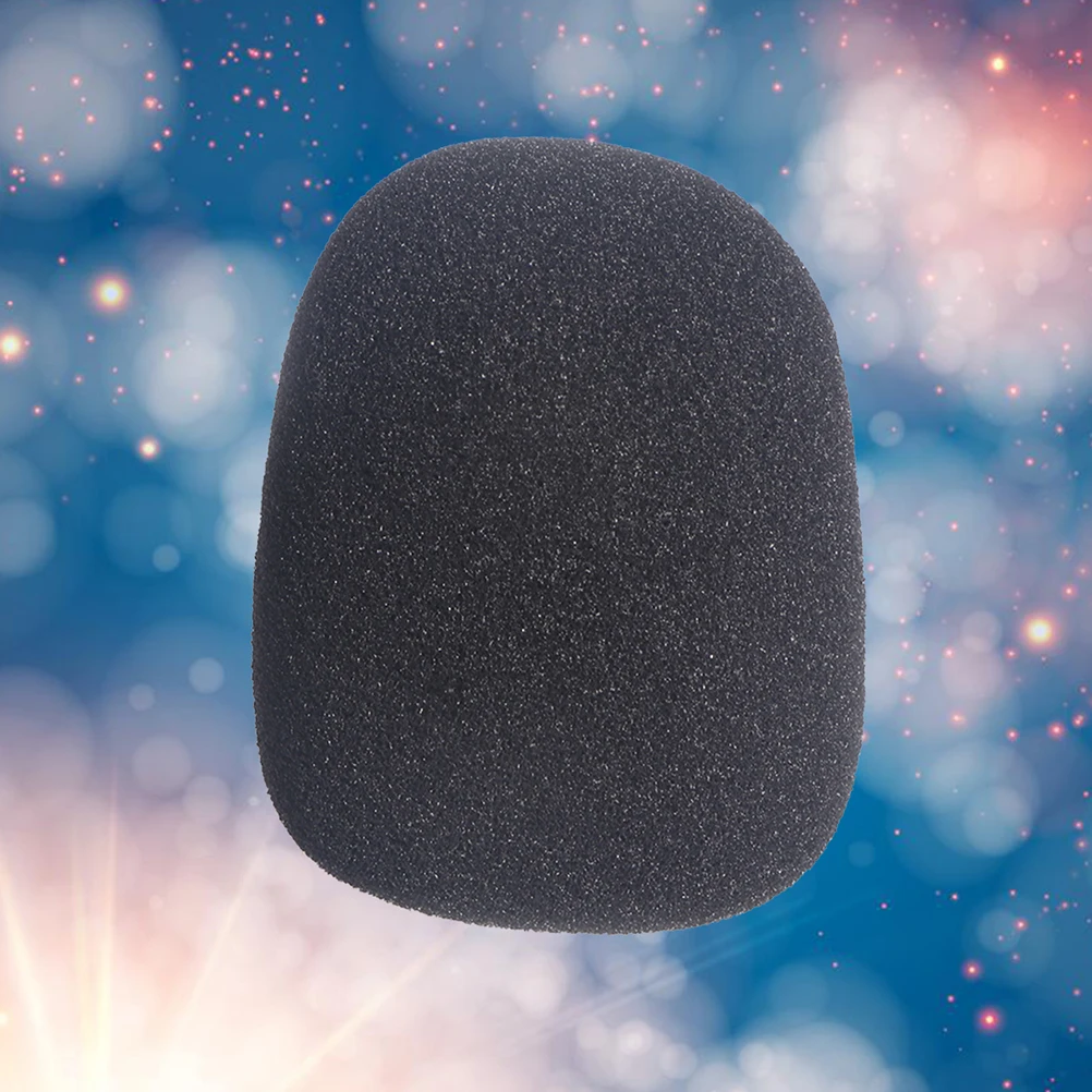 

12pcs Microphone Windscreen Sponge Noise Proof Breathable Material Ideal Replacement Black Cushions
