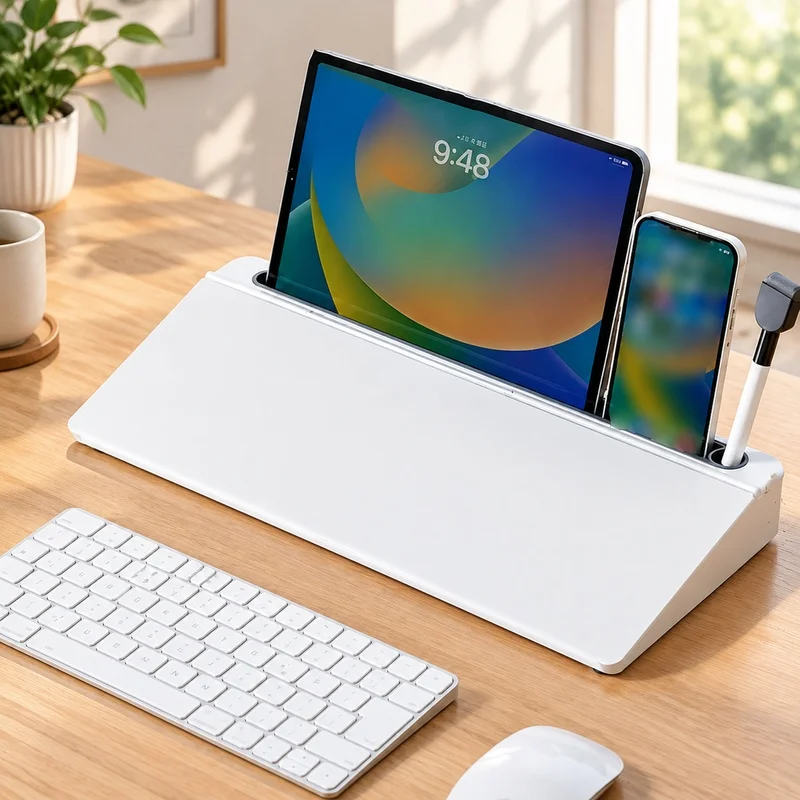 Magnetic Tempered Glass Dry-Erase Board with Integrated Shelf for Office and Home Organization