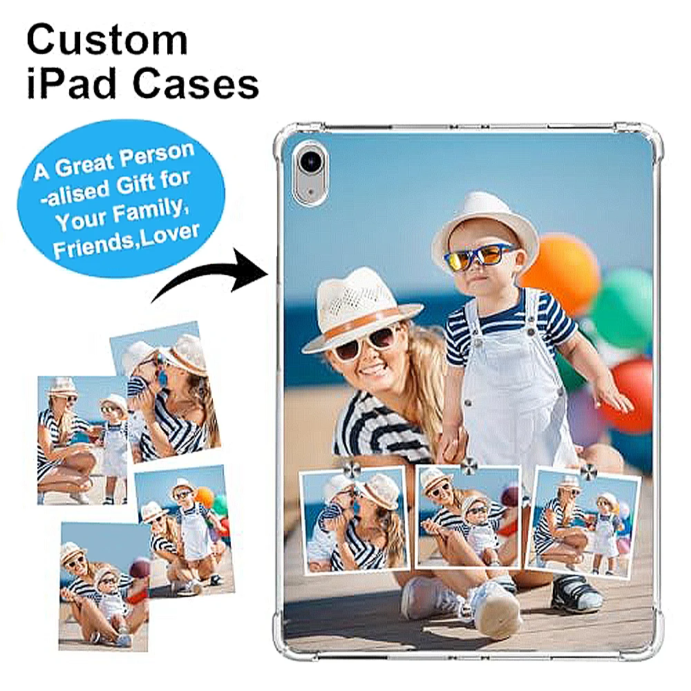 Custom iPad Case For iPad A16 Air 4/5/6 5th/4th M2 M3 Pro M4 11 12.9 13 2018 2019 2020 2021 20222 Transparent Case