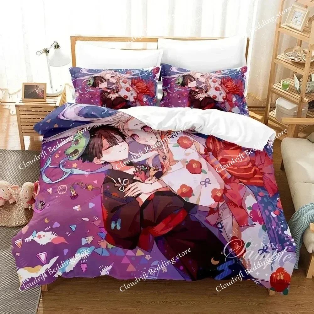 

3D Print Anime Toilet-bound Hanako-kun Bedding Set Duvet Cover Sets Comforter Bedding Double Size Adults Kids Gift Quilt Cover