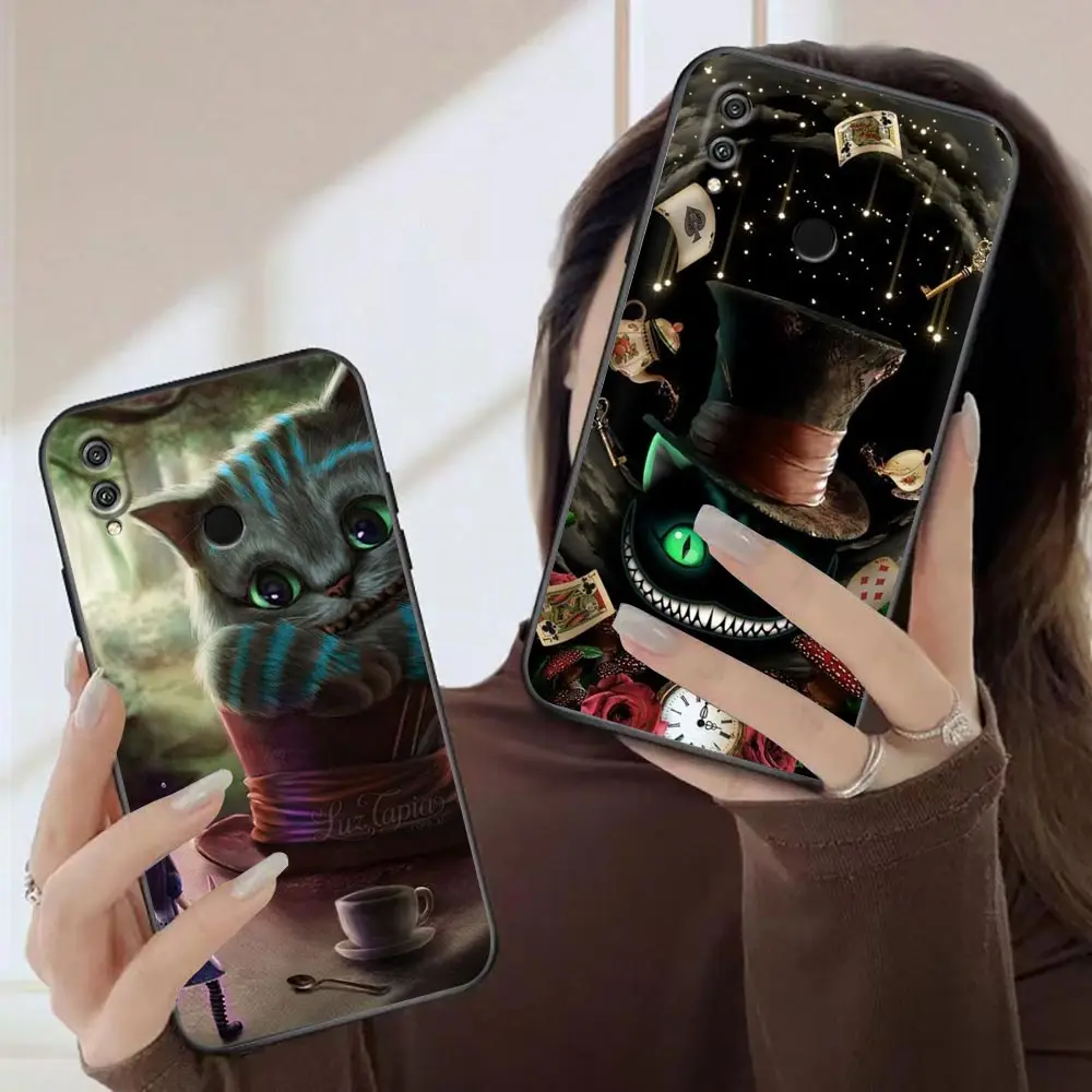 Case For HUAWEI Honor 9X 9I 8X 8C Max 7 6C 6X 5A 50 20 10 10I NOTE 10 Lite PLAY Pro Case Disney Alice In Wonderland Cheshire Cat