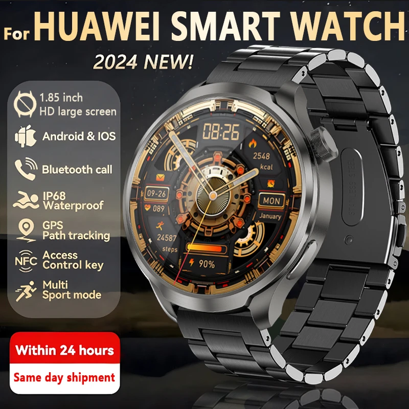 For HUAWEI Outdoor Sports Smart Watch Men 1.85Inch AMOLED Screen NFC GPS Compass Heart rate Waterproof Bluetooth Call SmartWatch