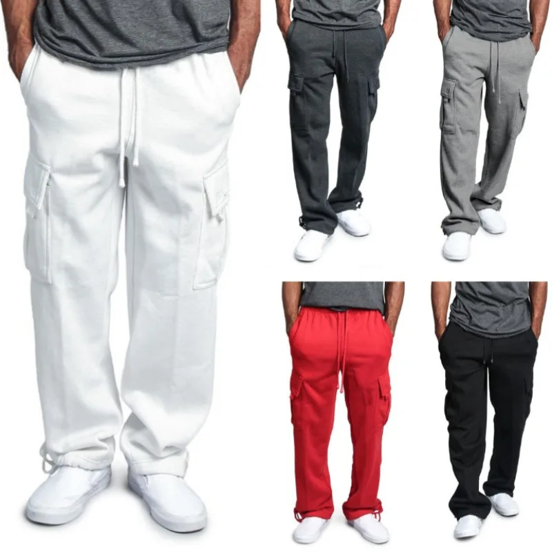 

Mens Cargo Pants Fashion Casual Sweatpants Harajuku Sport Joggers Trousers Loose Pants with Pocket Streetwear Men Clothes
