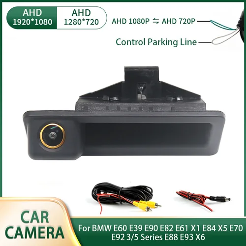 Cámara de visión trasera de coche AHD 1080P impermeable para BMW E60 E39 E90 E82 E61 X1 E84 X5 E70 E92 3/5 Series E88 E93 X6