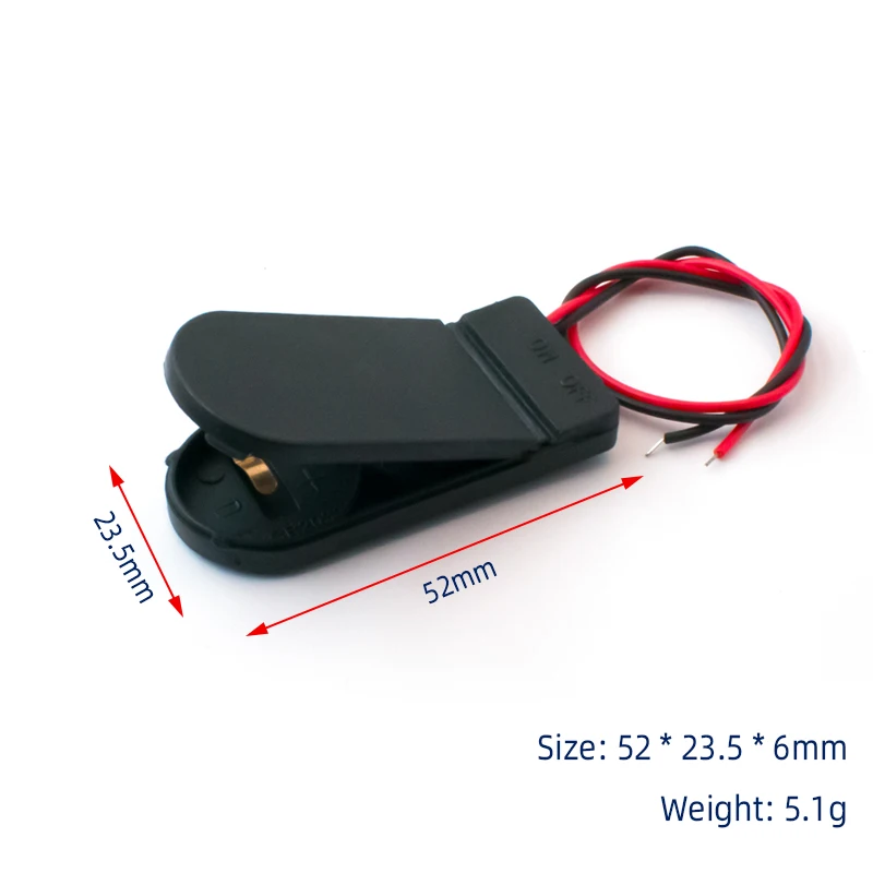 WAVGAT 5PCS CR2032 Button Coin Cell Battery Socket Holder Case Cover with ON-OFF Switch 3V 6V Battery Storage Box