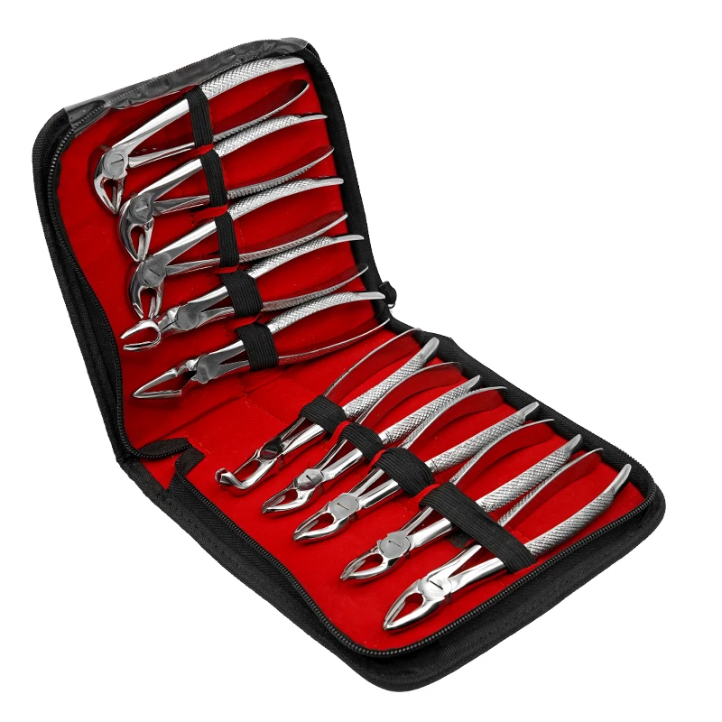 

1set Dental Tooth Extraction Forcep Pliers Kit For Adult And Children Stainless Steel Orthodontic Dentistry Tools Surgical Tools