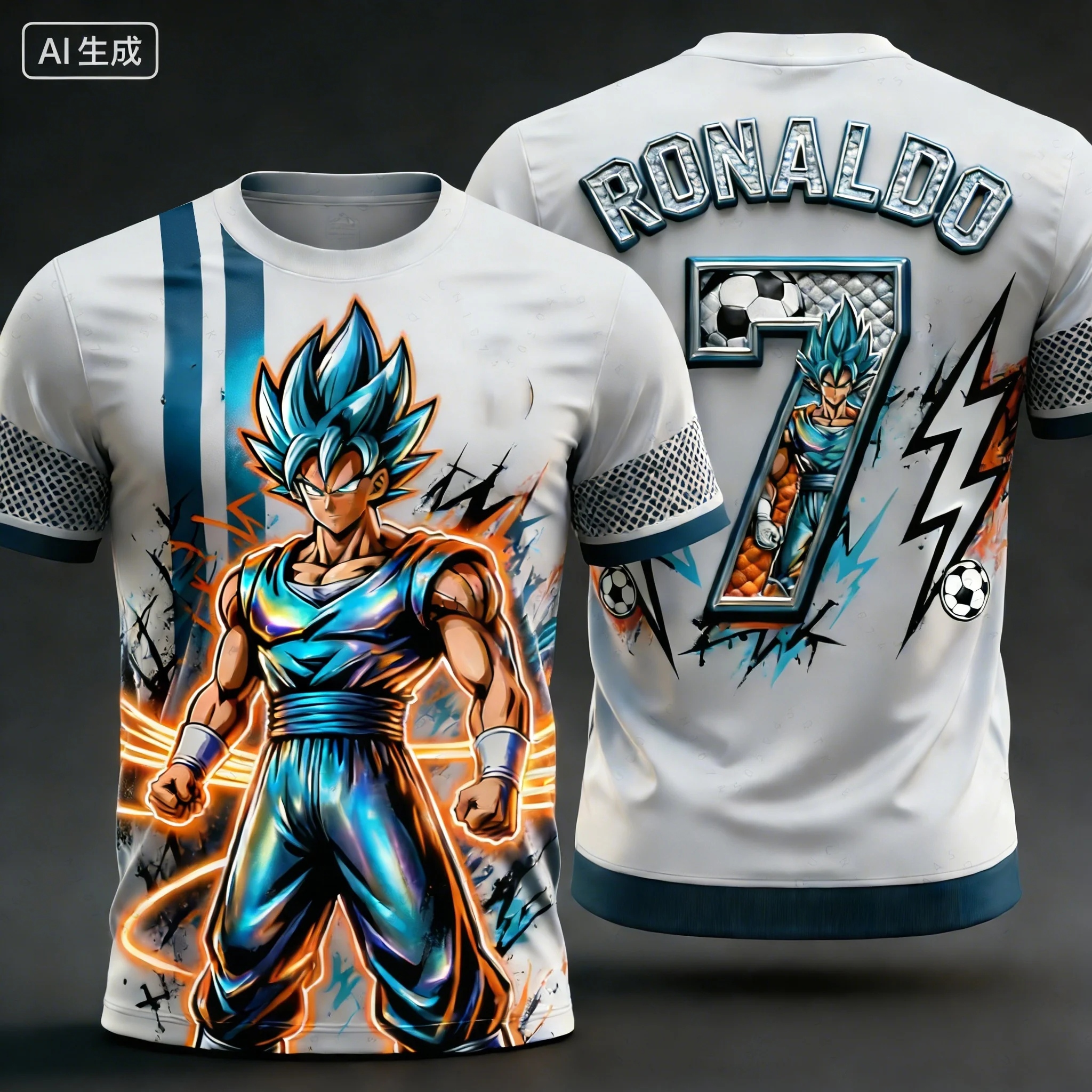 Novedades 2026, Camiseta de Fútbol Edición Especial Dragon Ball Z Goku Vegeta, Camiseta de Fútbol Ronaldo Número 7, Camiseta Especial para Fanáticos