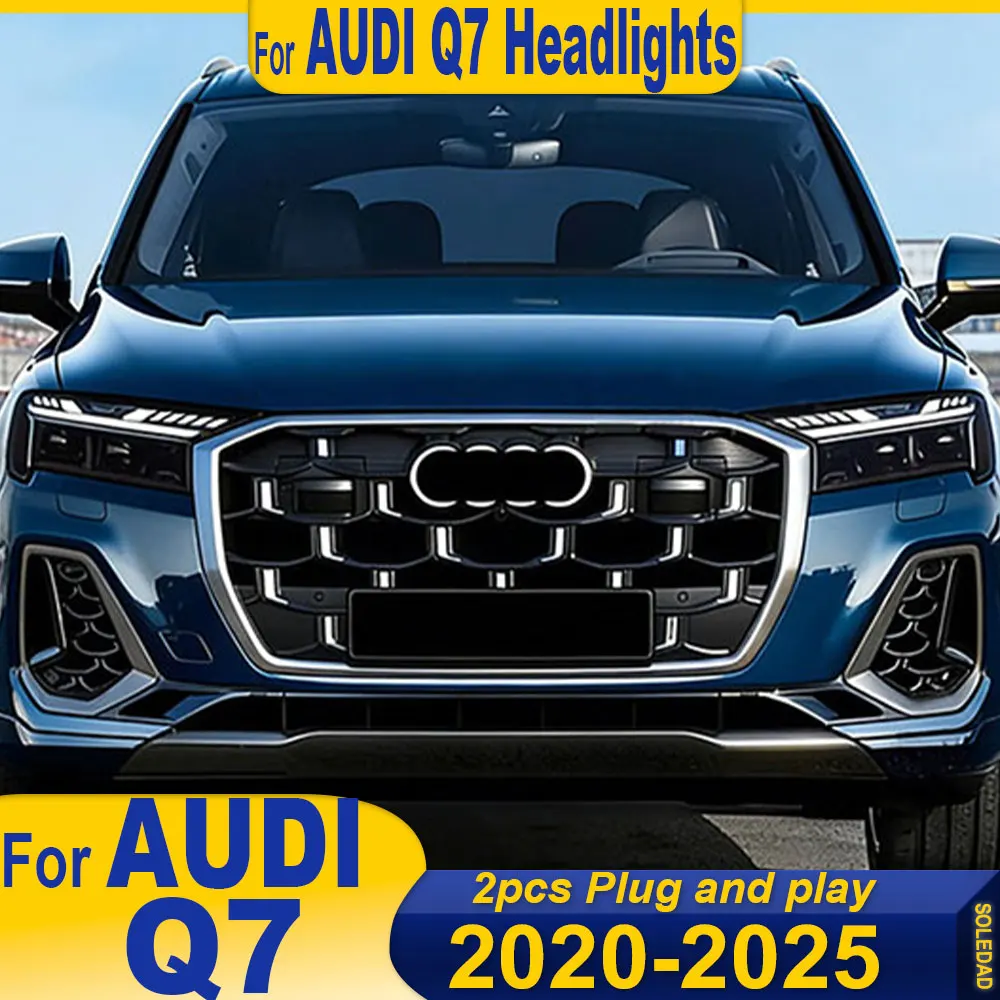 Car Styling Headlights For Audi Q7 2020 2021 2022 2023 2024 2025 LED Front Headlight DRL Turn Signal Light Assembly Modified