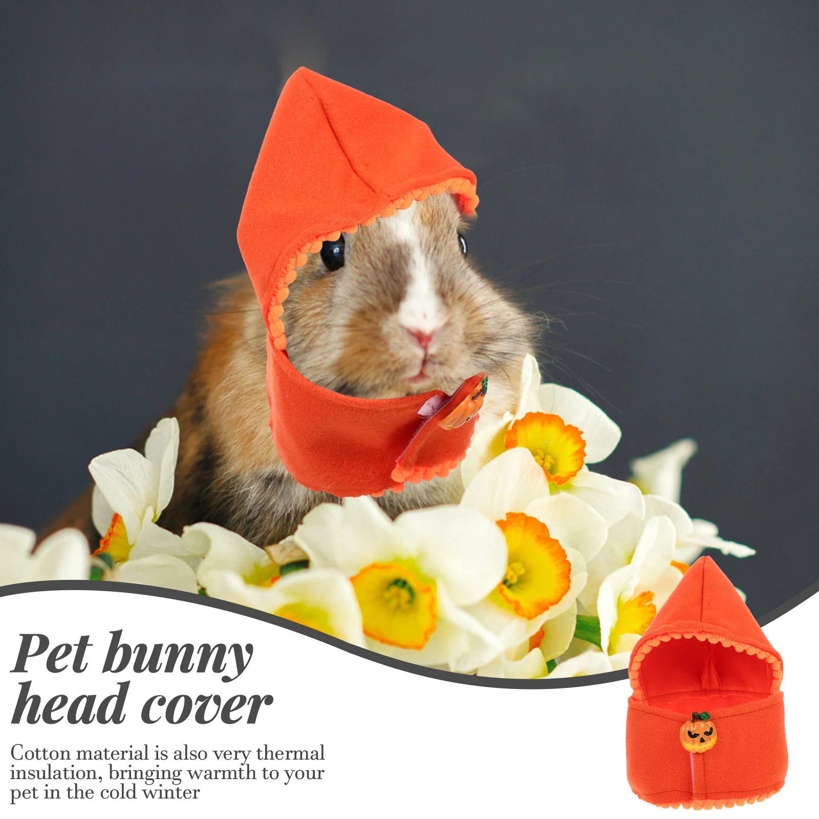 

Rabbit Hat for Pets Adorable Headwear for Rabbits Hamsters Mice Chinchillas Festival Birthday Party Photo Prop Winter Warmth