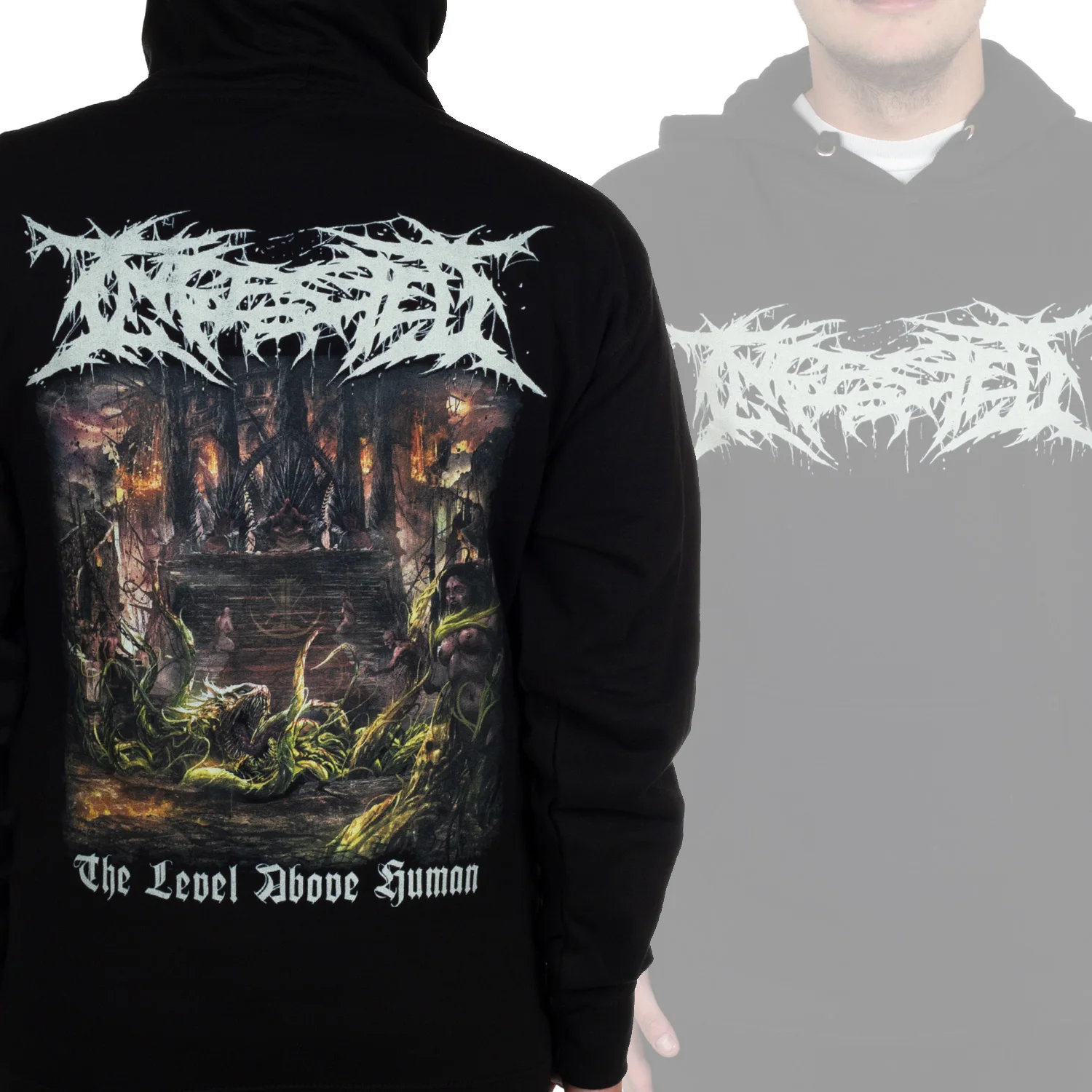 Mens Hoodies SLAM DEATHCORE INGESTED Hoody Tops Heavy Metal with Hooded Vintage Hip Hop Streetwear Hoodie Oversized Sweatshirts