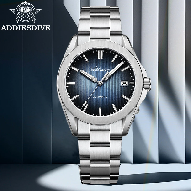 

ADDIESDIVE New Watch Automatic 8215 Mechanical Watch Top Brand Sapphire Glass Sunburst Dial Luminous 200m Waterproof Wristwatch